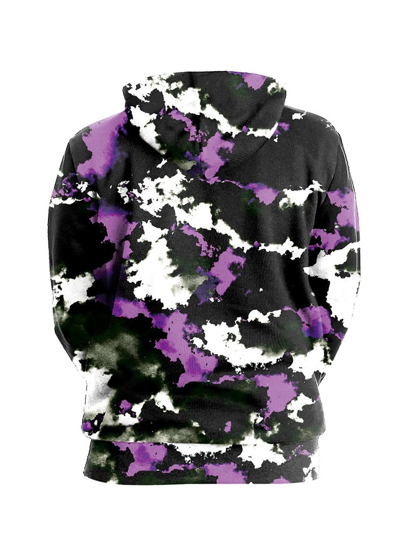 Skull Head Loose Fit Digital Printed Hoodie
