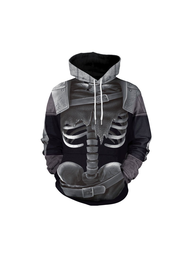Horror 3D Digital Printed Pullover Hooded Sweater