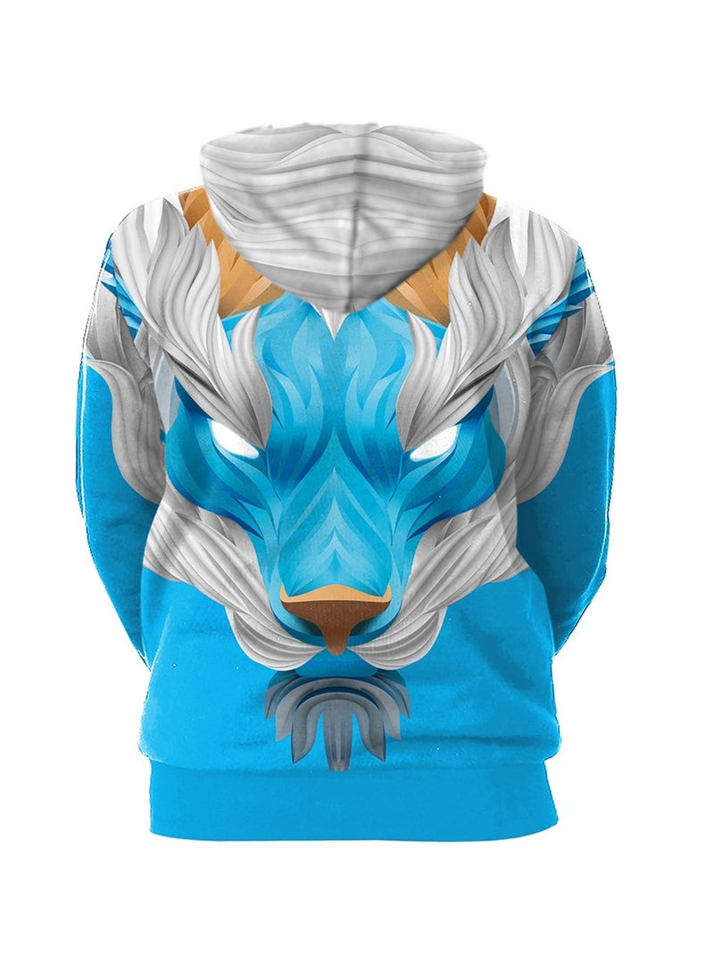 3D Creative Abstract Three-dimensional Animal Print Hoodie