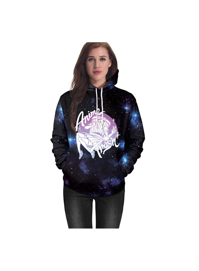 Japanese Cartoon Anime Peripheral 3D Digital Printing Long Sleeved Hooded Sweater