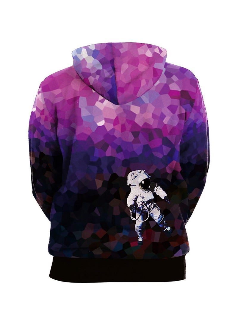 Loose Hooded 3D Digital Printed Sweater