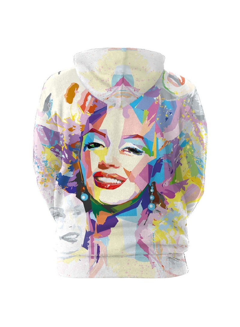 Graffiti Marilyn Monroe 3D Print Pullover Hoodie