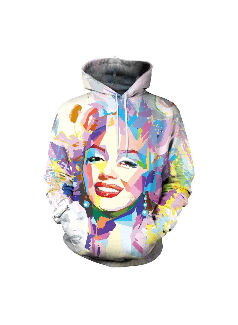 Graffiti Marilyn Monroe 3D Print Pullover Hoodie