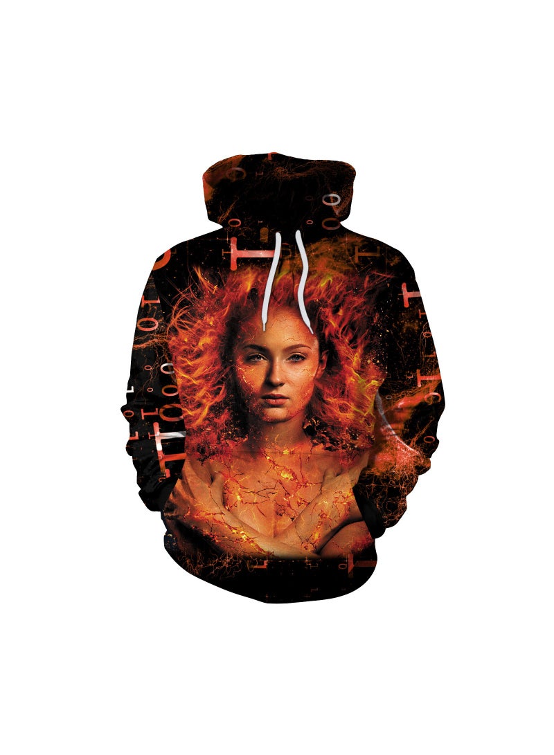 X-Men Black Phoenix Cosplay 3D Digital Printed Hoodie