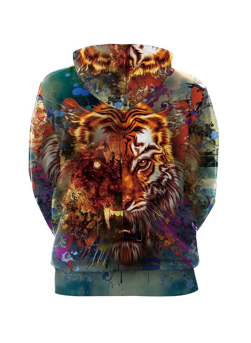Star Sky Leo Large Long Sleeve Hooded Sweater
