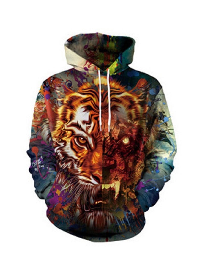 Star Sky Leo Large Long Sleeve Hooded Sweater