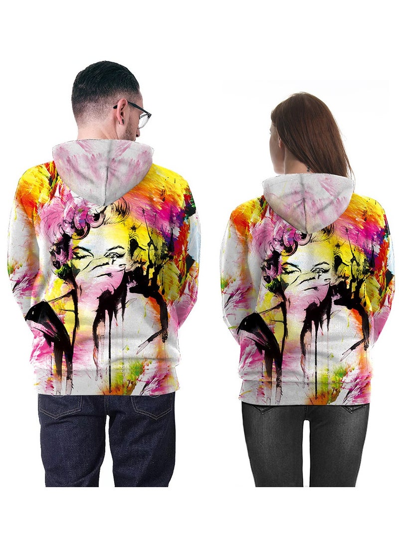 Graffiti Marilyn Monroe 3D Print Pullover Hoodie