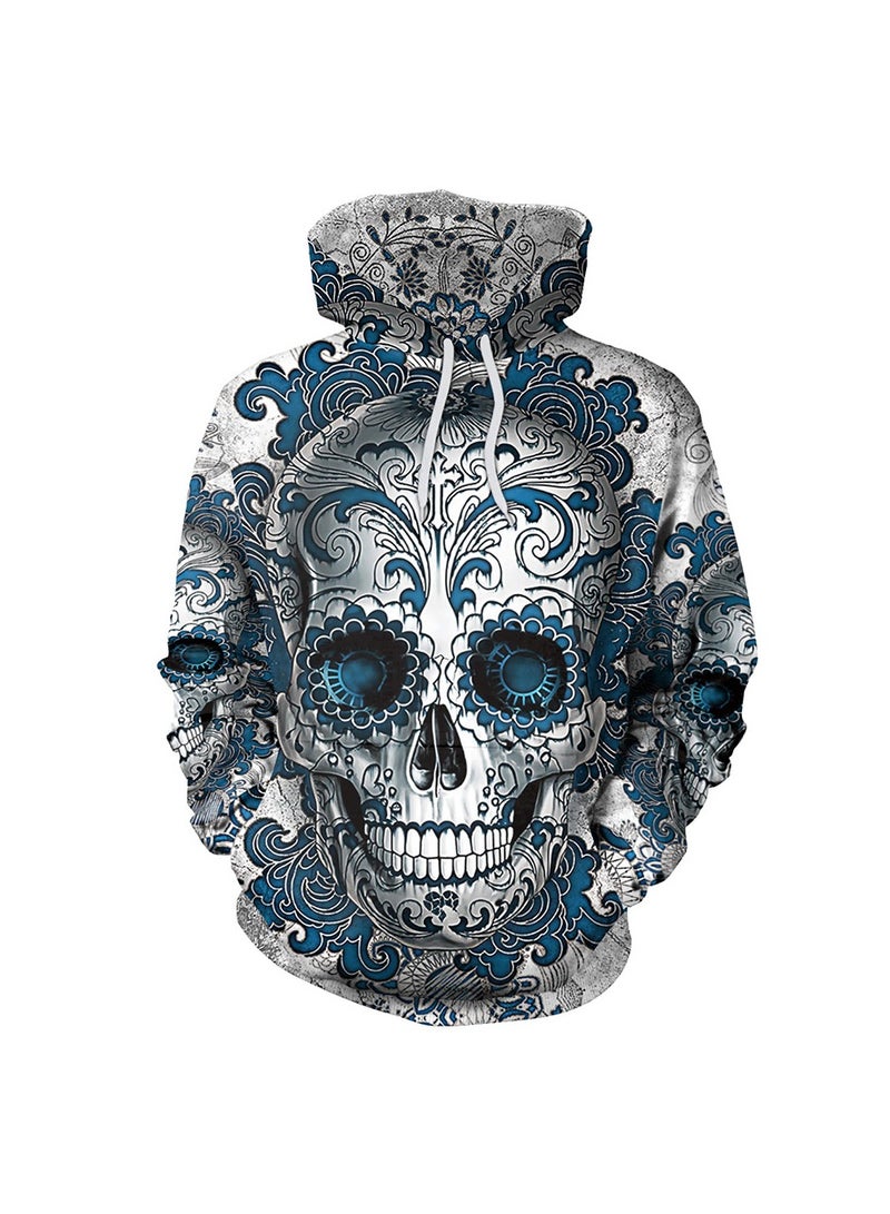 Single Piece 3D Digital Printed Loose Hooded Sweater