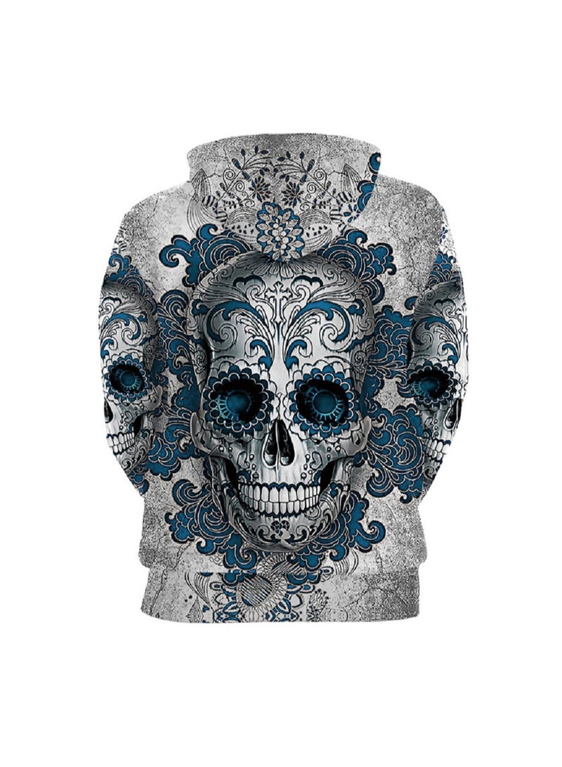 Single Piece 3D Digital Printed Loose Hooded Sweater