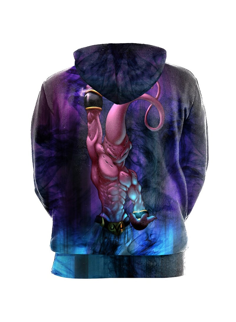 Fashion Loose Fitting Hooded 3D Digital Printed Sweater