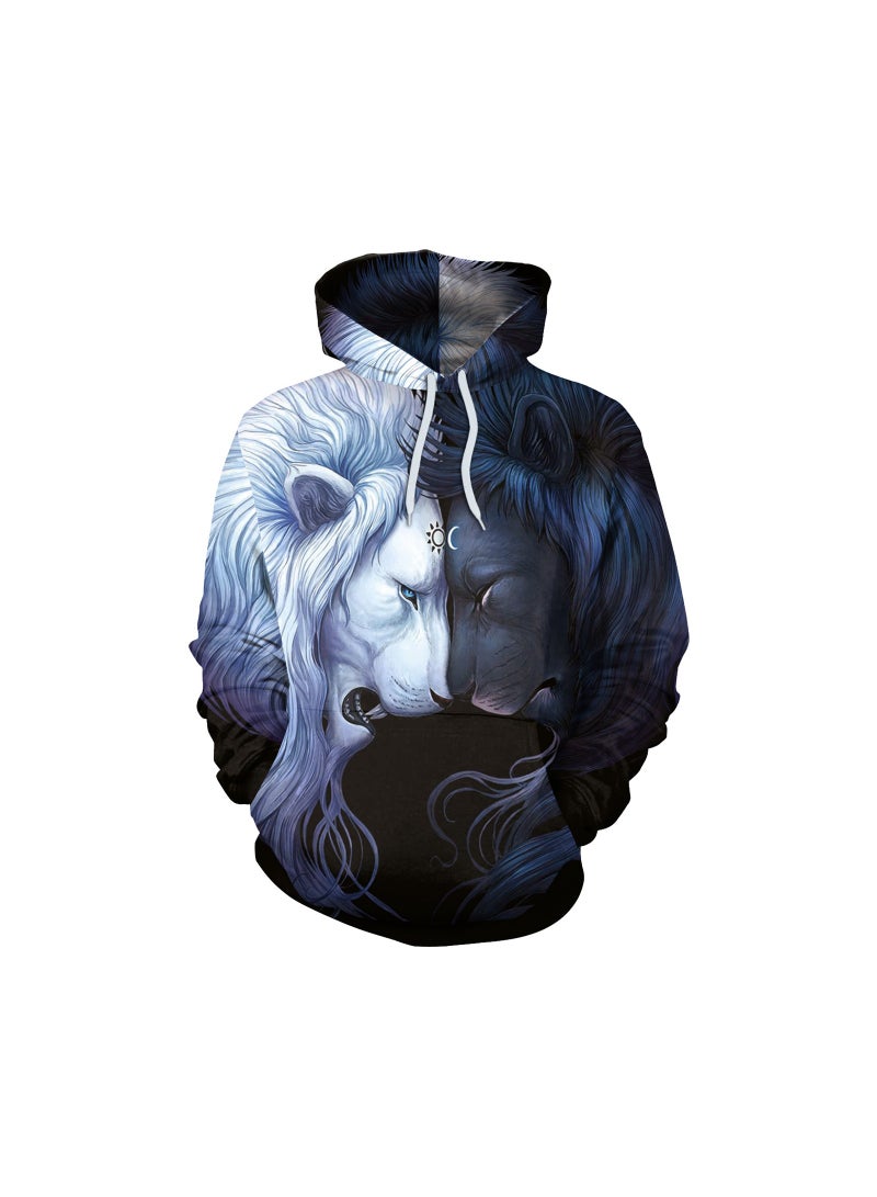 Digital Printed Loose Hooded Sweater