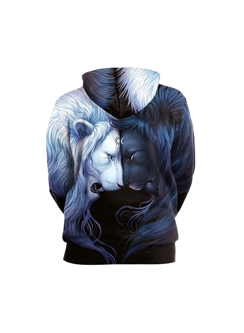 Digital Printed Loose Hooded Sweater