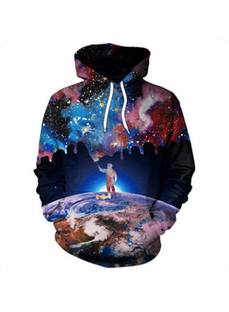Hip-hop Punk Digital Printed Oversized Hoodie
