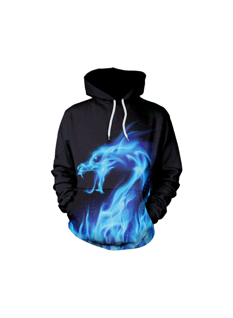 Digital Printed Loose Hooded Sweater