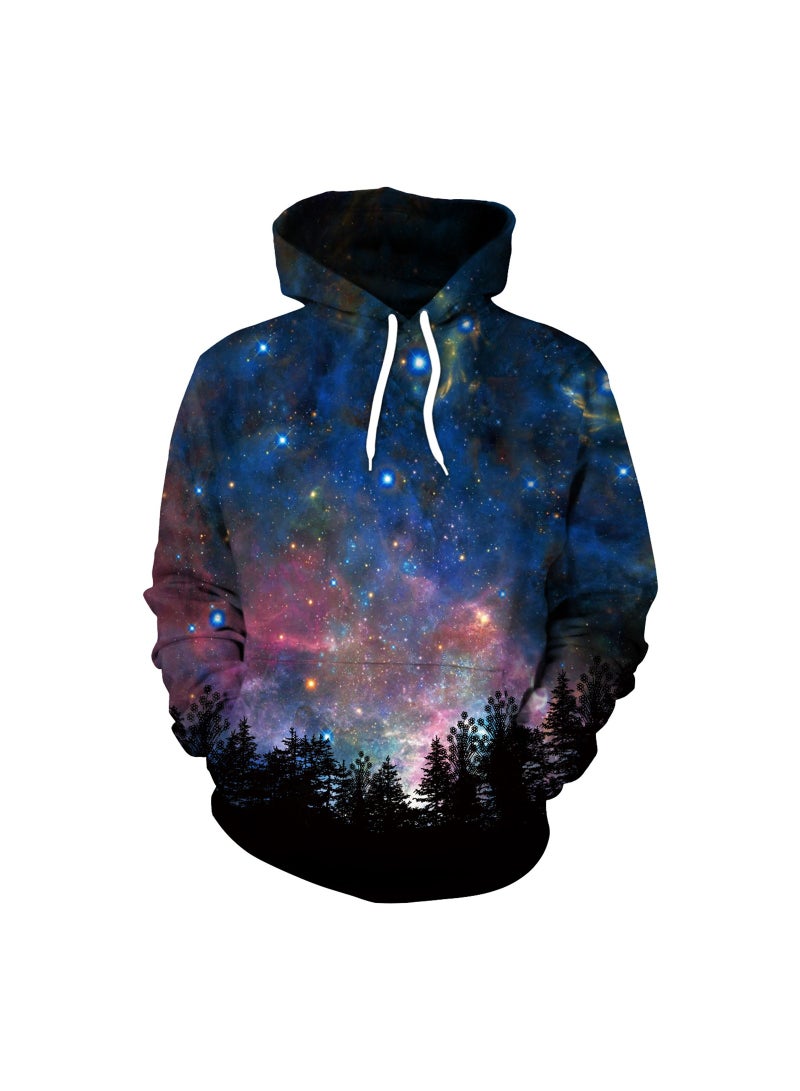 Digital Printed Loose Hooded Sweater
