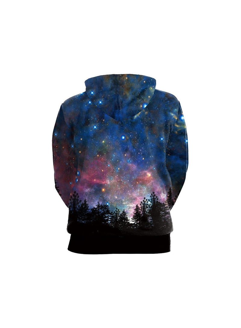 Digital Printed Loose Hooded Sweater