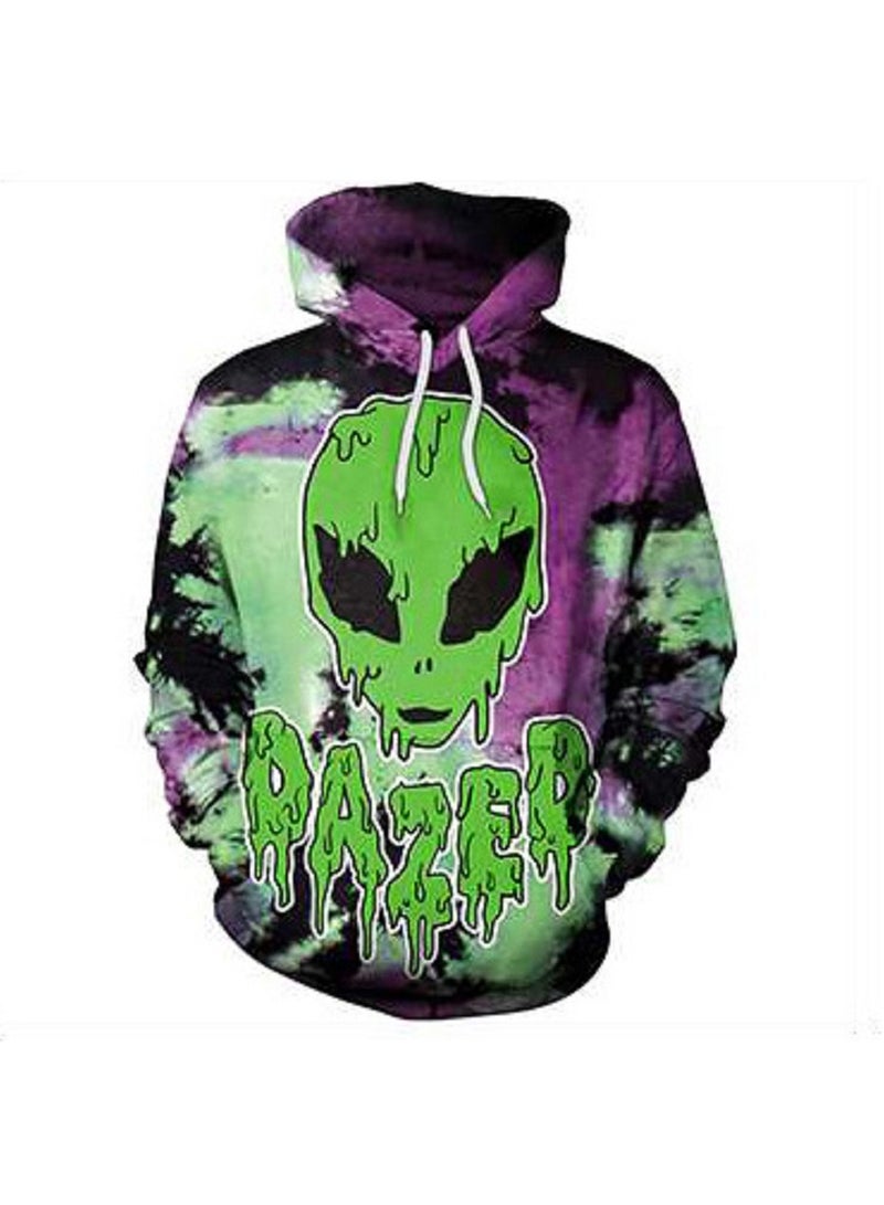Hip-hop Punk Digital Printed Oversized Hoodie