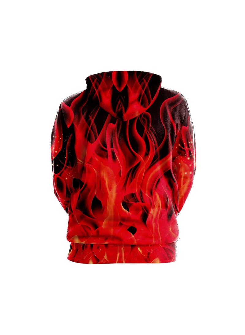 Digital Printed Loose Hooded Sweater