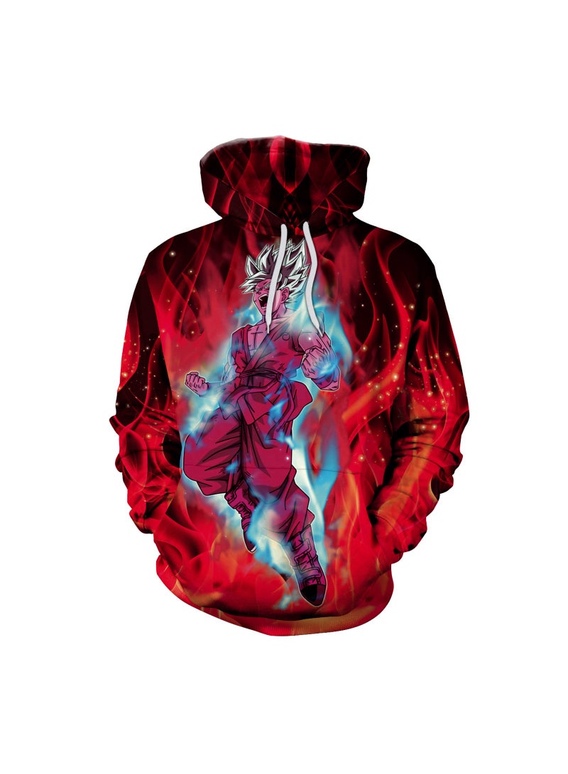 Digital Printed Loose Hooded Sweater