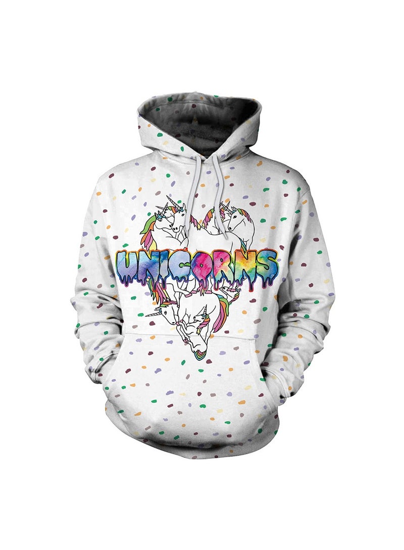 Digital Printed Loose Hooded Sweater