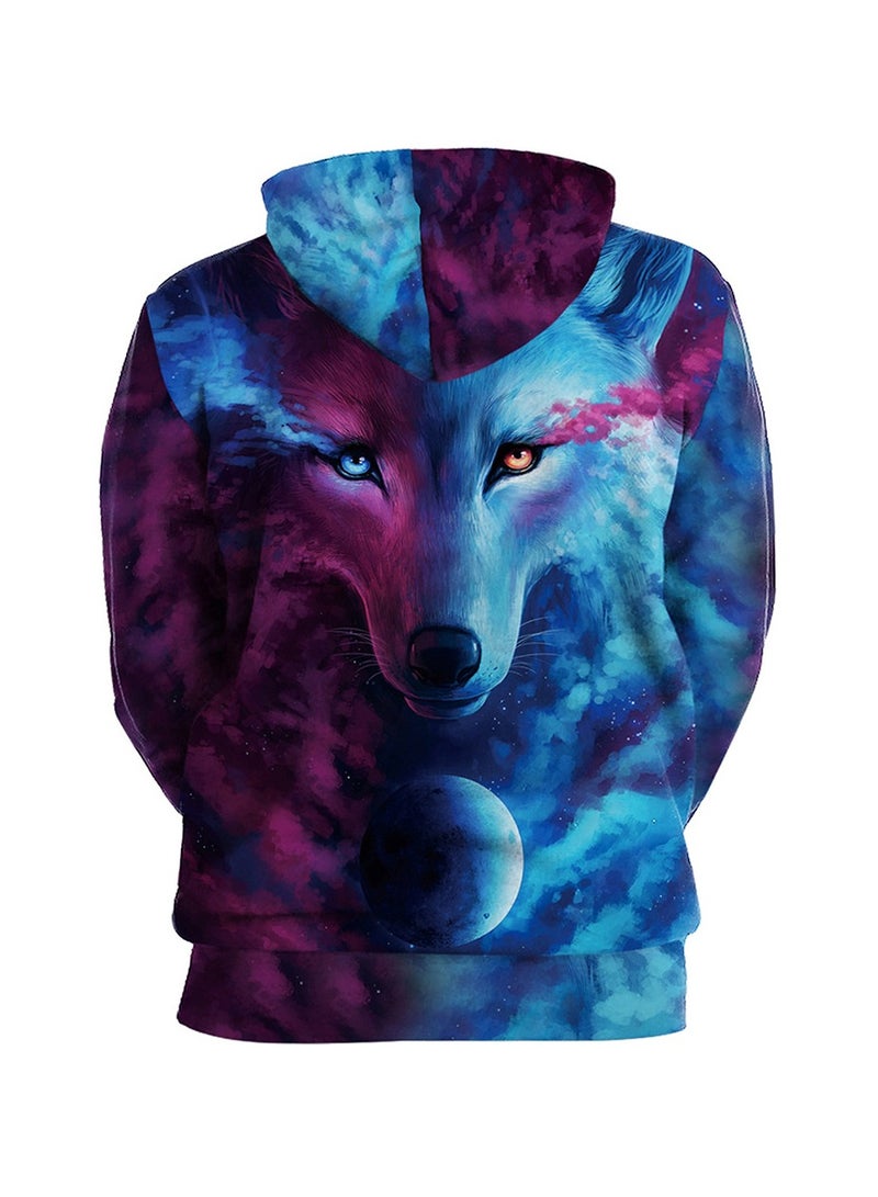 Digital Printed Loose Hooded Sweater