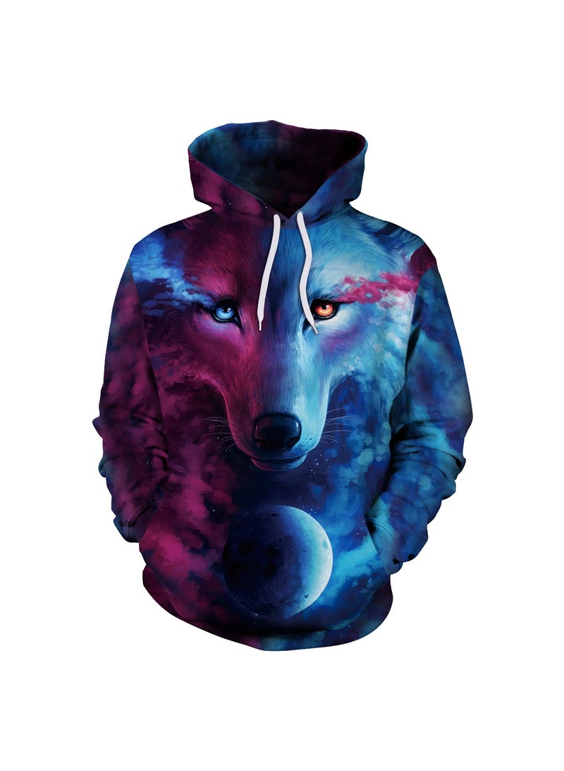 Digital Printed Loose Hooded Sweater