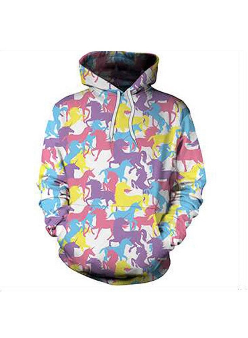 Hip-hop Punk Digital Printed Oversized Hoodie