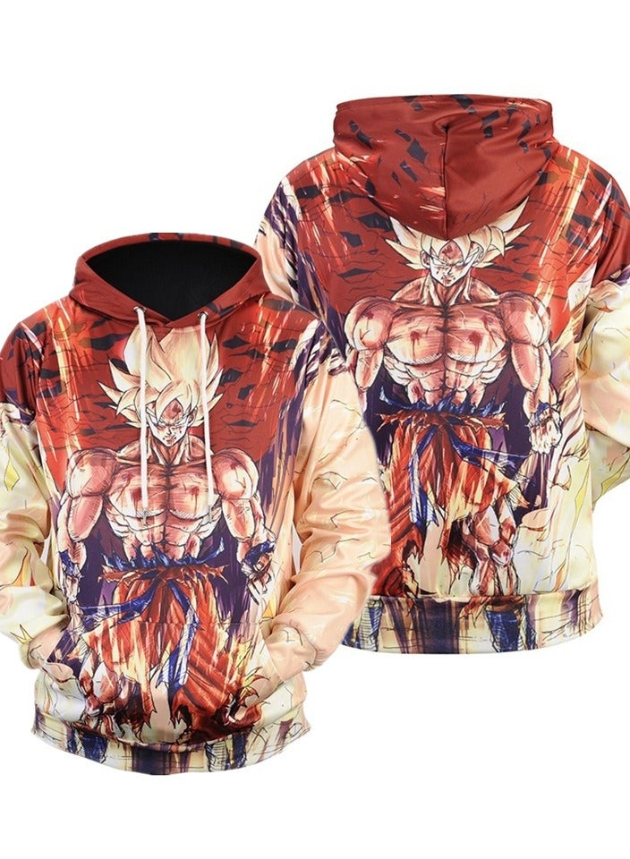 Seven Dragon Ball Wukong 3D Digital Printed Sweater Loose Hooded