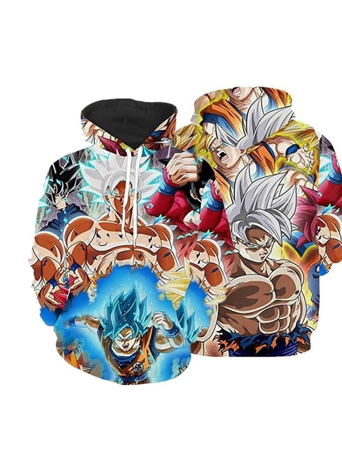 Seven Dragon Ball Wukong 3D Digital Printed Sweater Loose Hooded