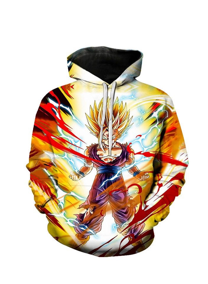 Seven Dragon Ball Wukong 3D Digital Printed Sweater Loose Hooded