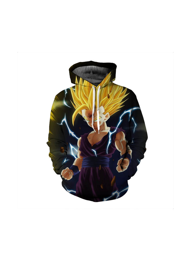 Seven Dragon Ball Wukong 3D Digital Printed Sweater Loose Hooded