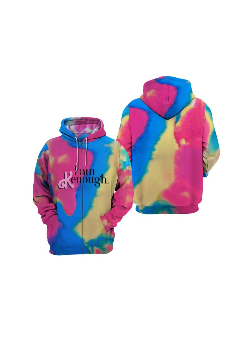 Barbie Digital Printed Coswear Loose Hooded Sweater