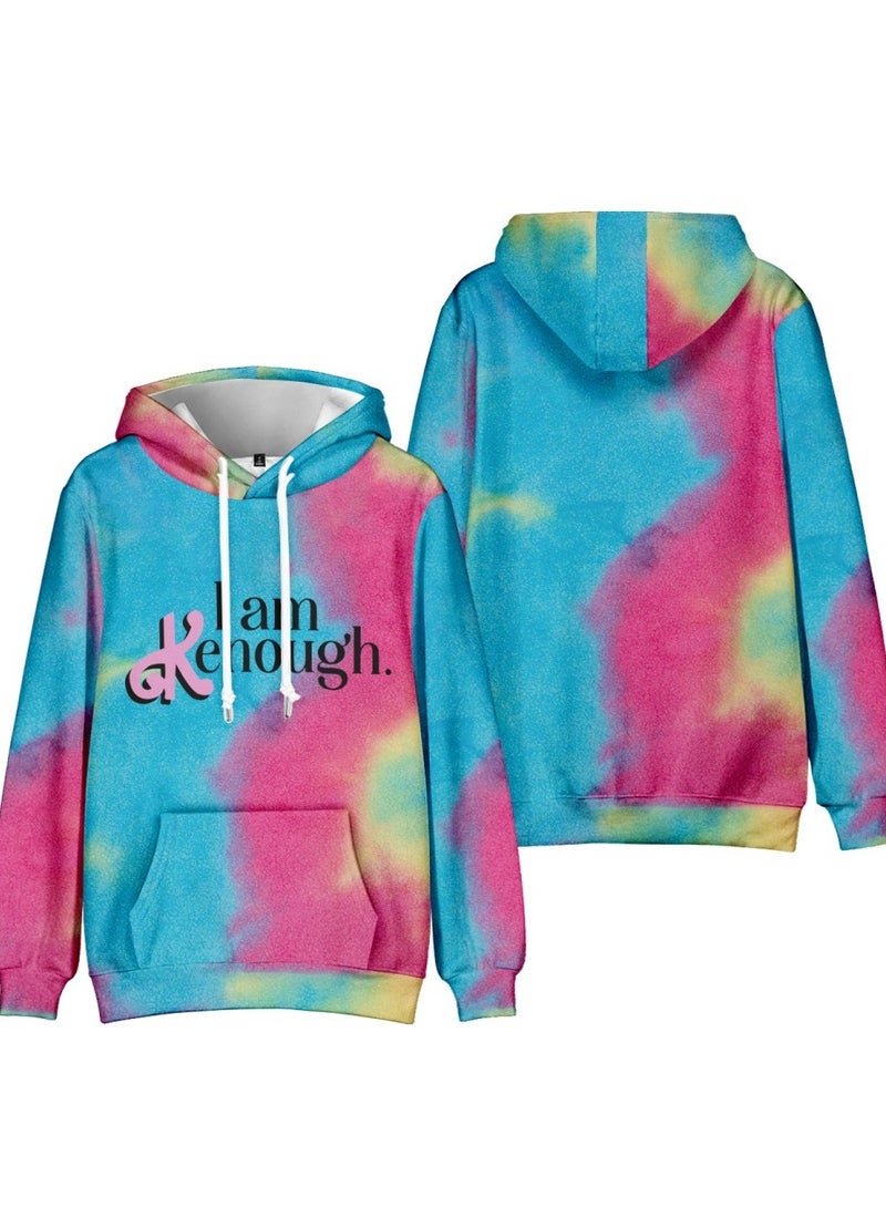 Barbie Digital Printed Coswear Loose Hooded Sweater