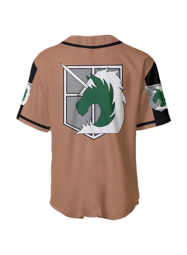 The Giant Series 3D Digital Printed Cardigan Short Sleeve