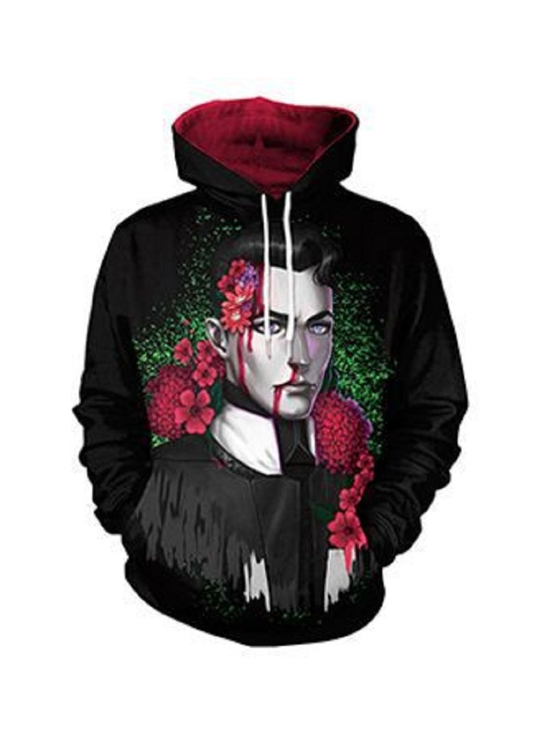 3D Digital Printed Hooded Long Sleeved Women's Sweater