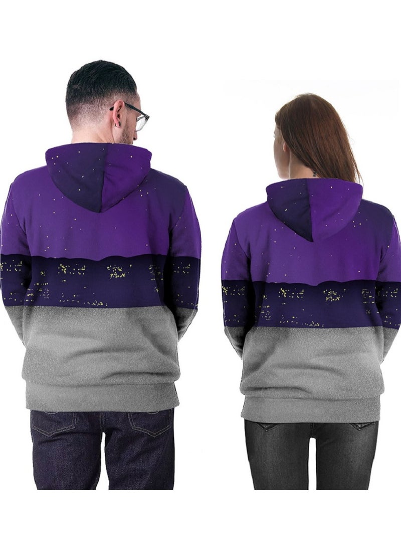 3D Digital Printed Hooded Long Sleeved Women's Sweater