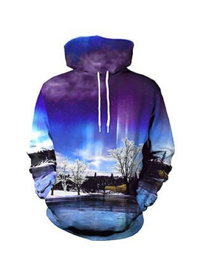 3D Digital Printed Hooded Long Sleeved Women's Sweater