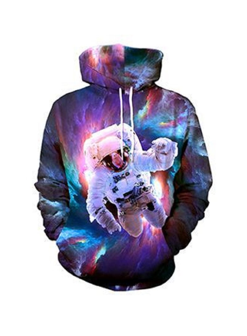 3D Digital Printed Hooded Long Sleeved Women's Sweater