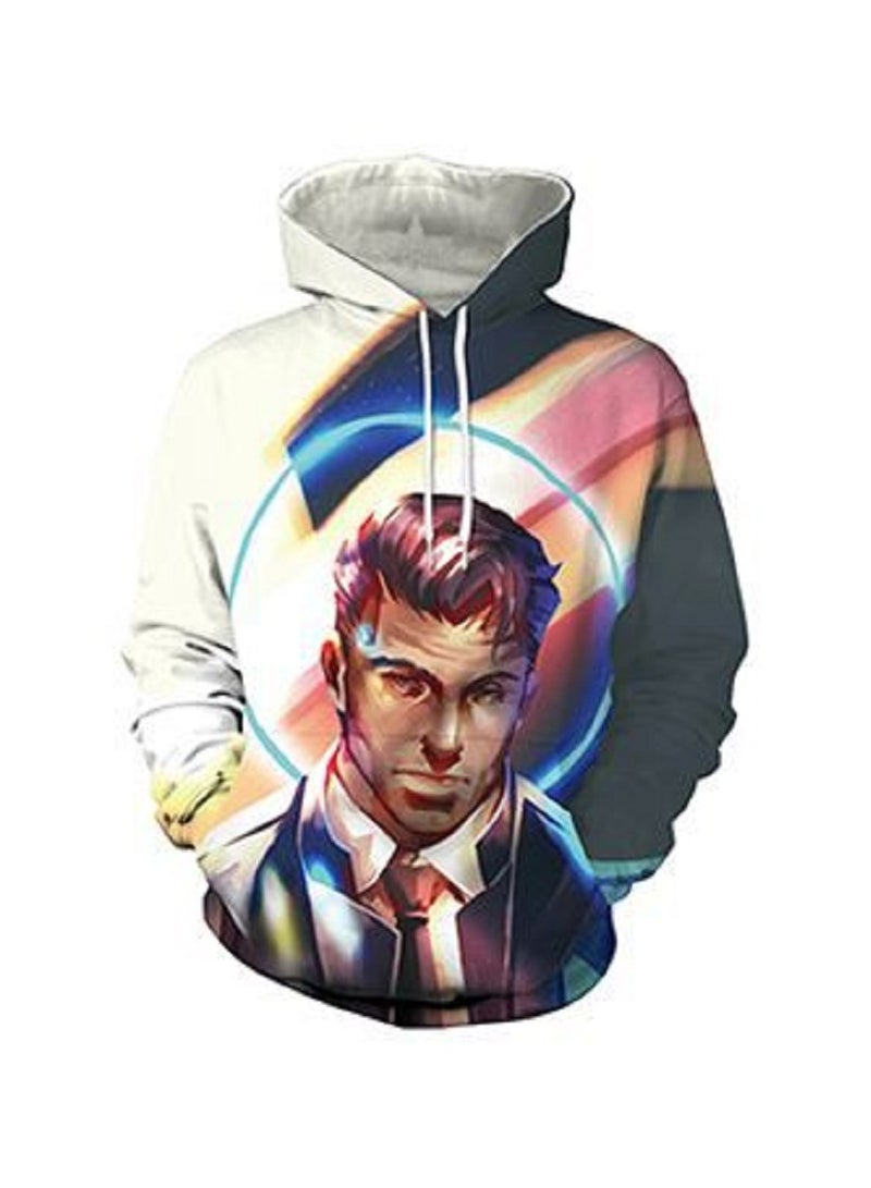 3D Digital Printed Hooded Long Sleeved Women's Sweater