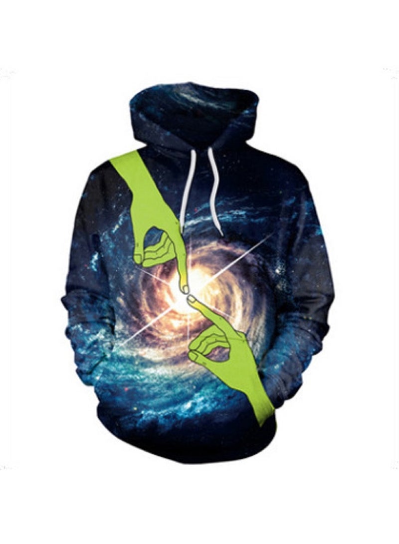 Digital Printed Pullover Long Sleeved Hoodie