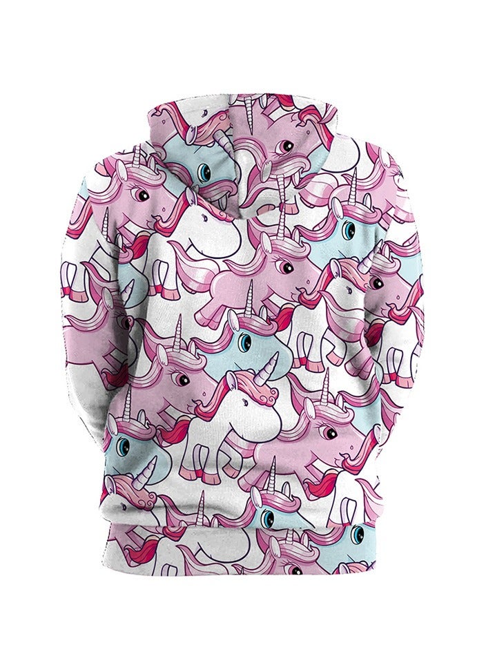 Digital Printed Loose Hooded Sweater
