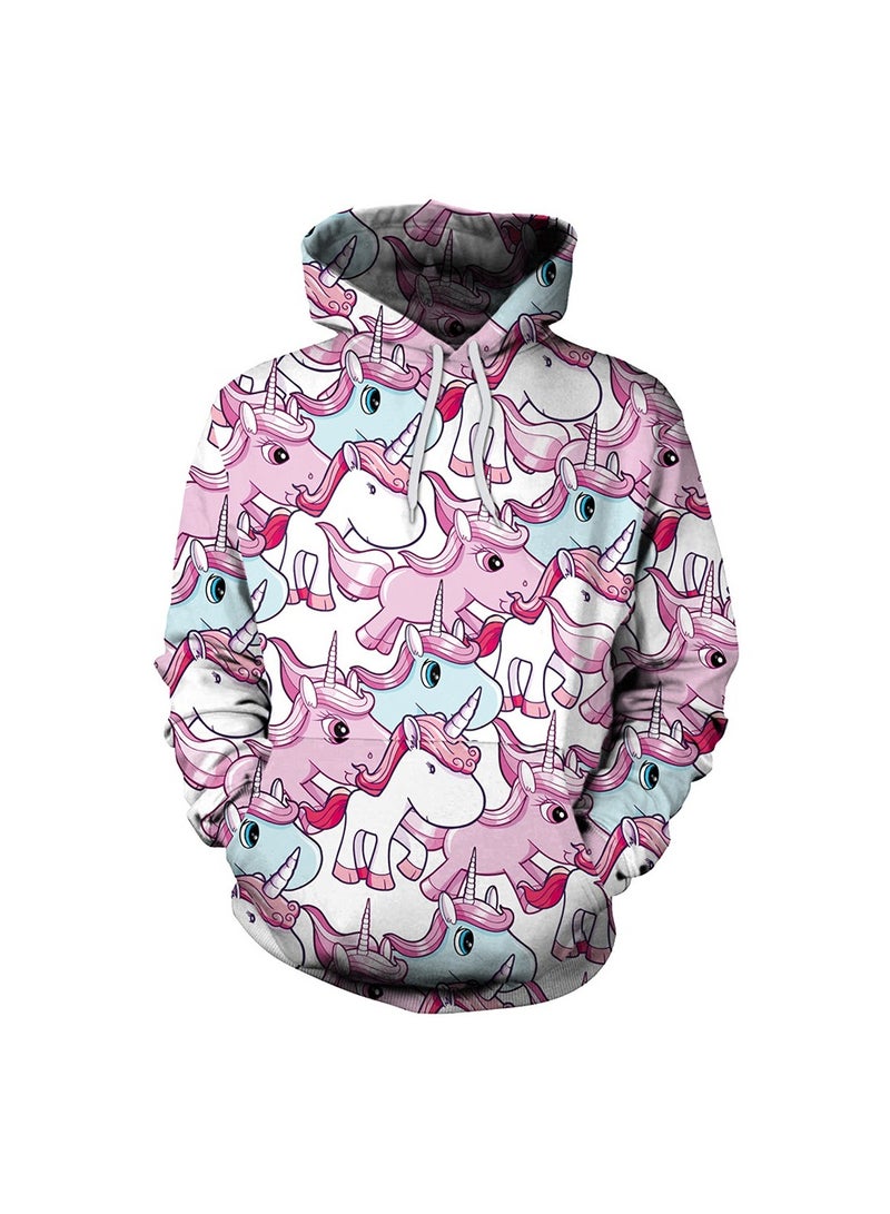 Digital Printed Loose Hooded Sweater
