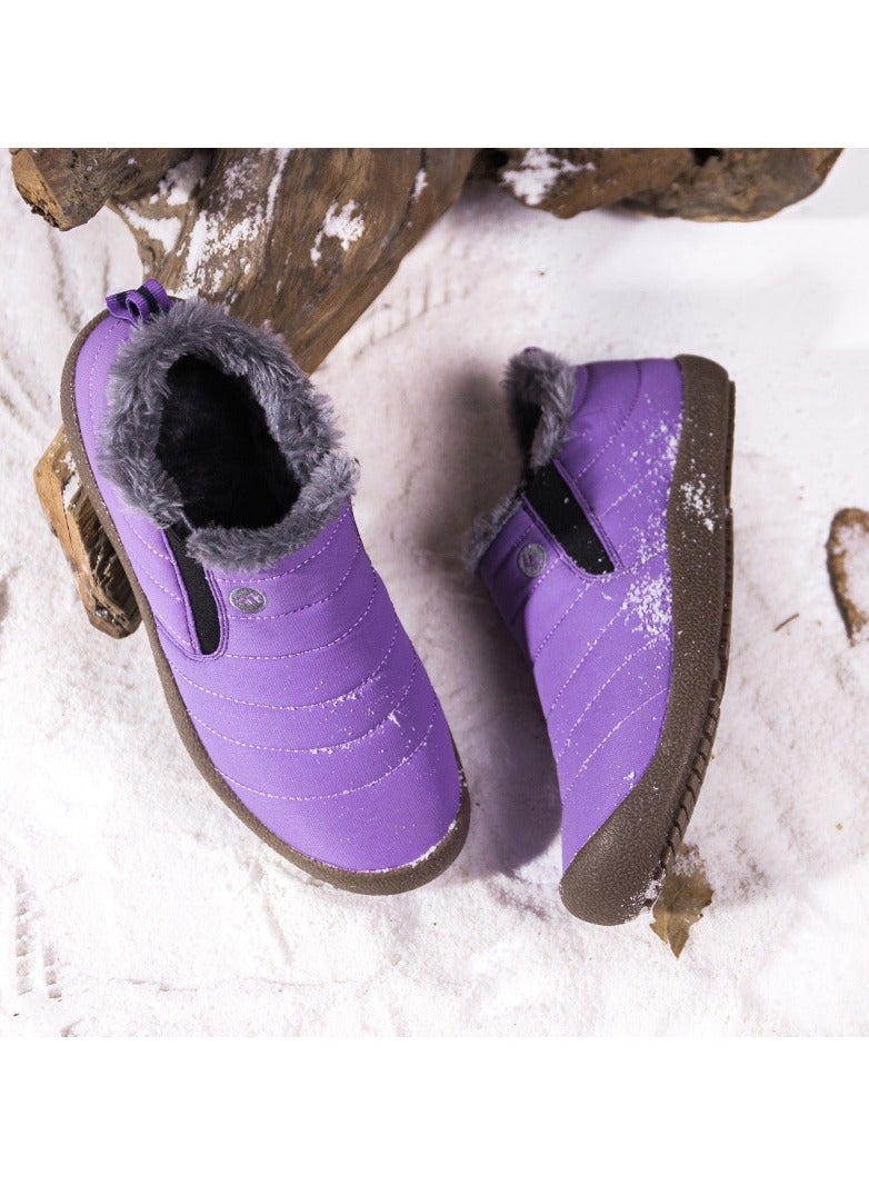 Winter low Cut Thick Sole Plush Men's Snow Cotton Shoes A Pair