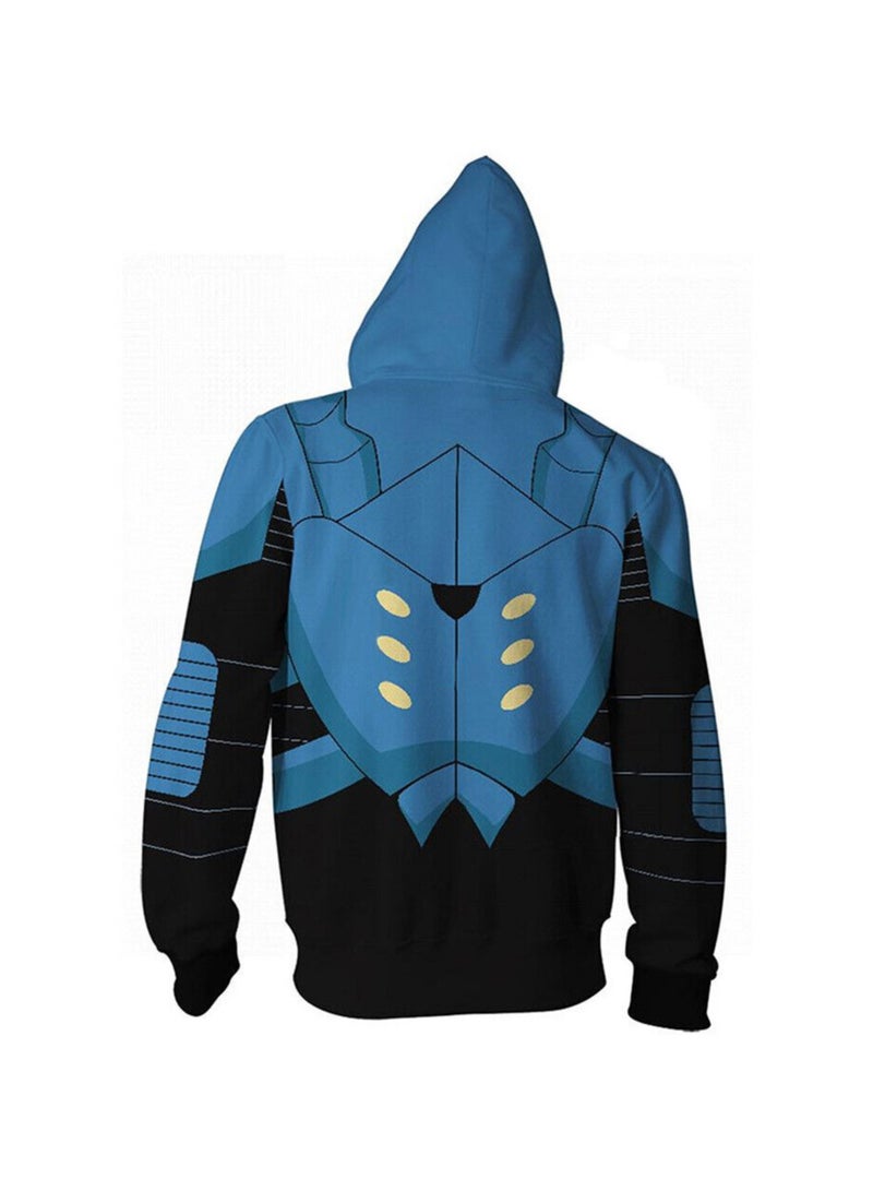 DC Blue Beetle Super Hero 3D Digital Printed Hoodie