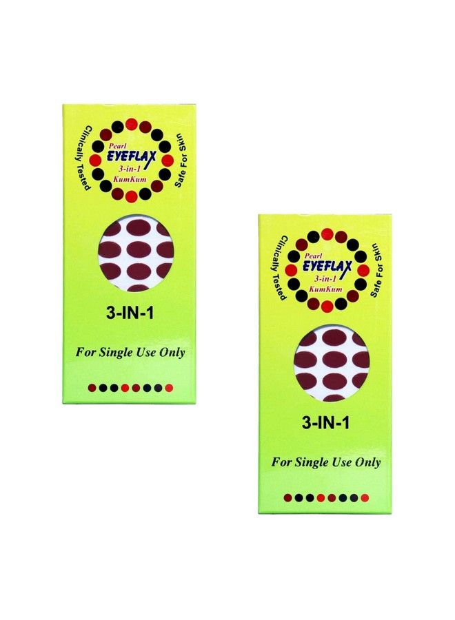 Kumkum Dark Maroon Oval Bindi Pack Of 2 (15 Flaps Each Box) (3)