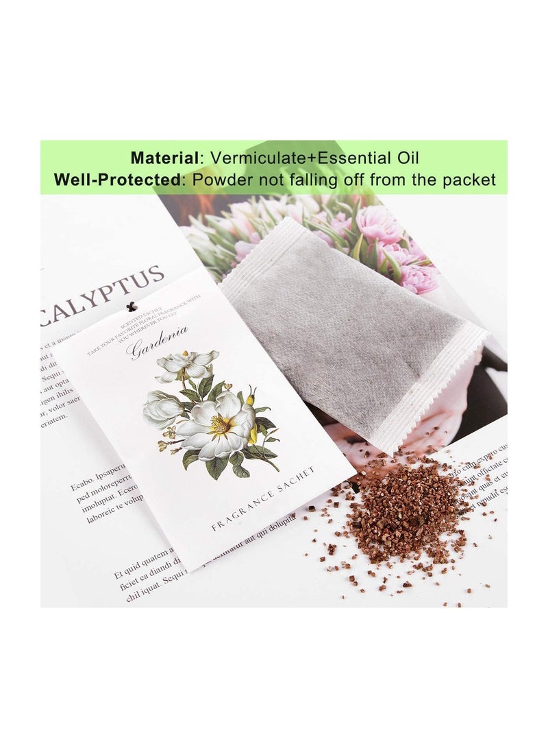 Lavender Jasmine Lily Rose Ocean Gardenia Flower Sachet 1Box 12Pcs 6 Scent Closet Air Deodorizer Freshener Scented Drawers Sachets Long Lasting Smell Goods for House Home Car Fragrance Products