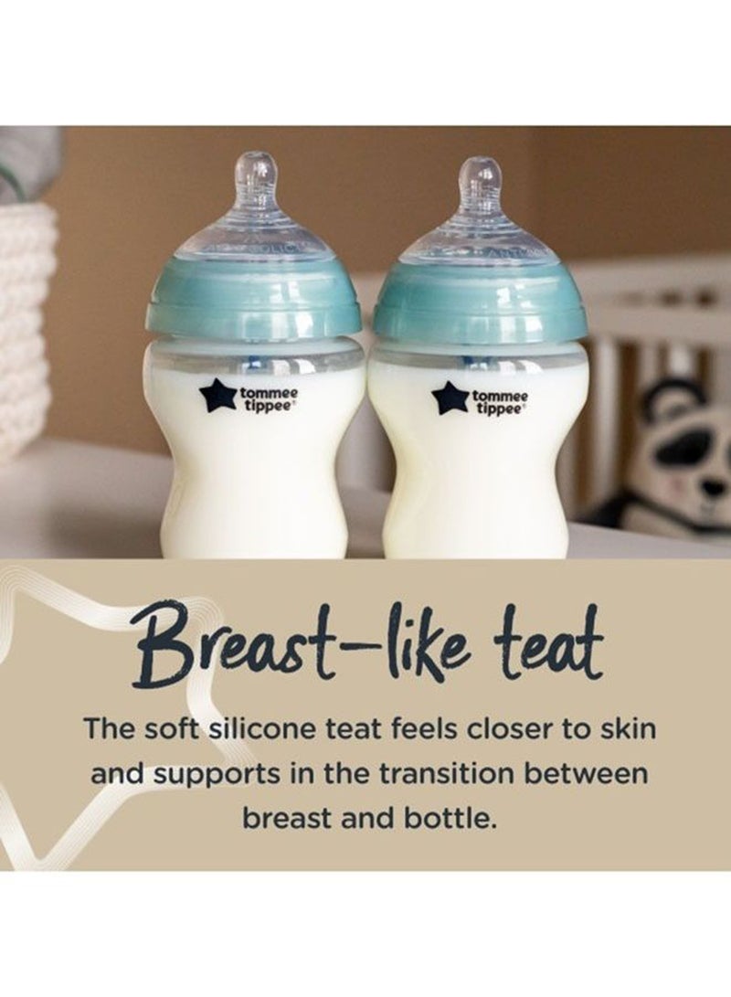 Newborn Baby Bottle Starter Kit, Slow-Flow Breast-Like Teats And Unique Anti-Colic Venting System, Mixed Sizes