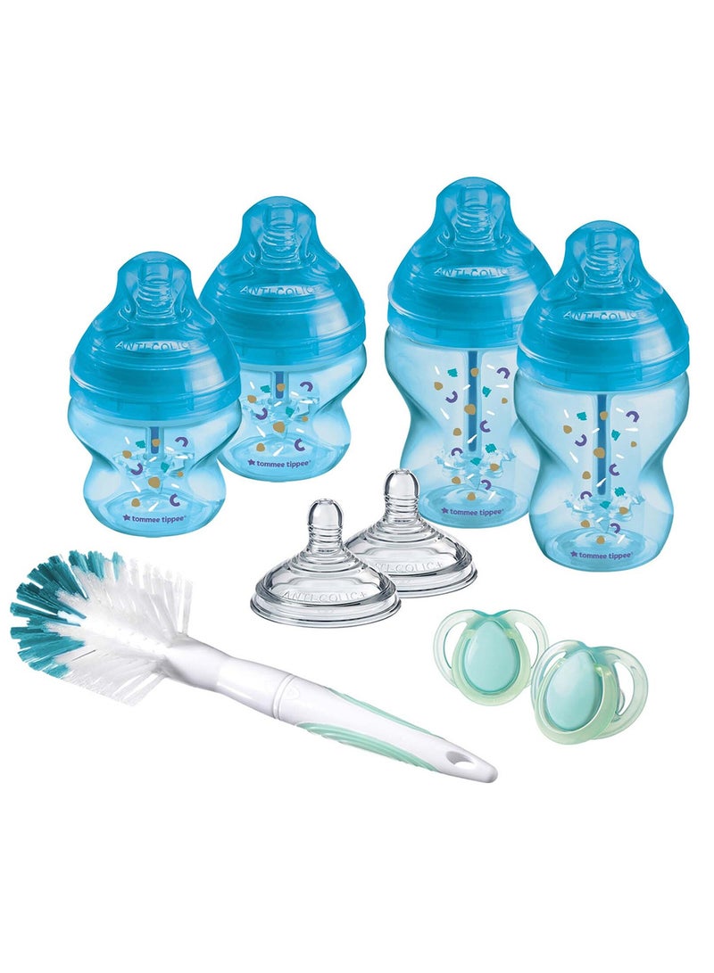 Newborn Baby Bottle Starter Kit, Slow-Flow Breast-Like Teats And Unique Anti-Colic Venting System, Mixed Sizes