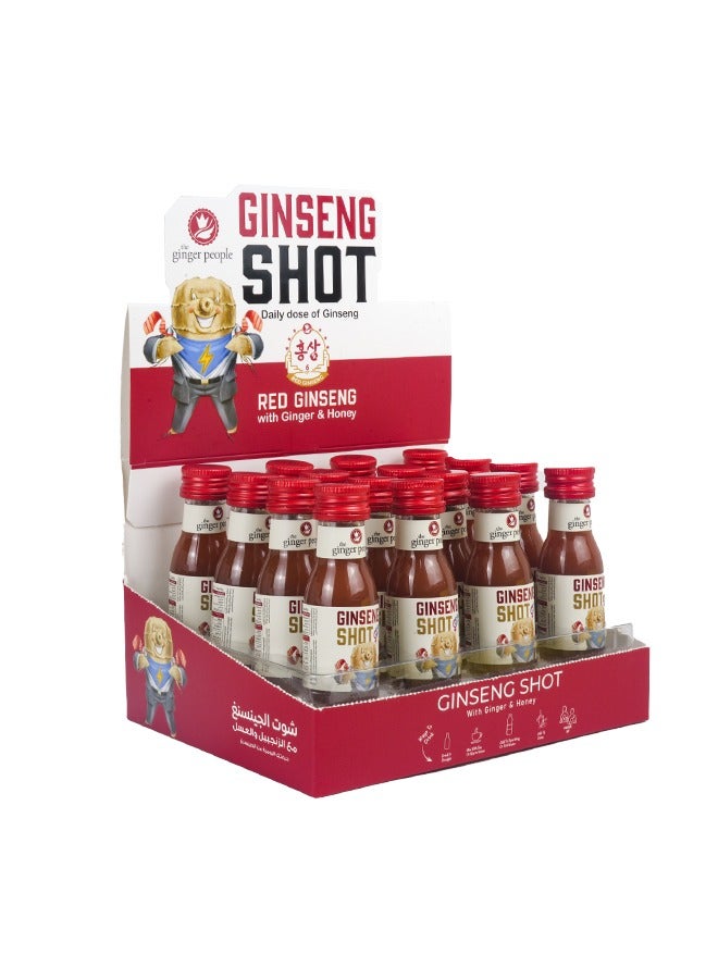 Ginseng Shot | Premium Korian Ginseng Beverage | Natural Ginseng With Ginger Honey Lemon Juice 30ml Pack of 16