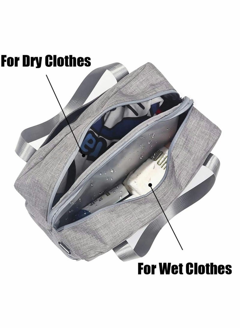 Waterproof Gym Bag Duffle Bag Travel Overnight Bag Dry Wet Separation Weekender Handbag Sports Fitness Swim Tote Bag for Men Women